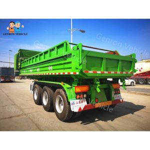  Bulk Goods Self Unloading 50T Tarpaulin Utility Dump Trailers Manufactures