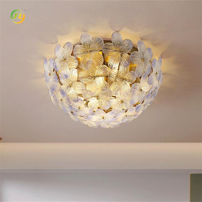 Modern Indoor Restaurant Ceiling Lamp With Three Colors Adjustable Beautiful Flowers