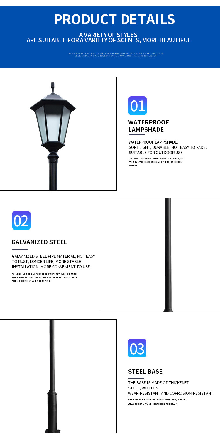 Walkway Solar Powered Patio Lights Security 240x240x8MM 220v 230V