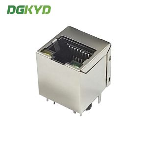 180 Degree Inline Connector 100M Filtering RJ45 Vertical Interface DGKYD511B002A