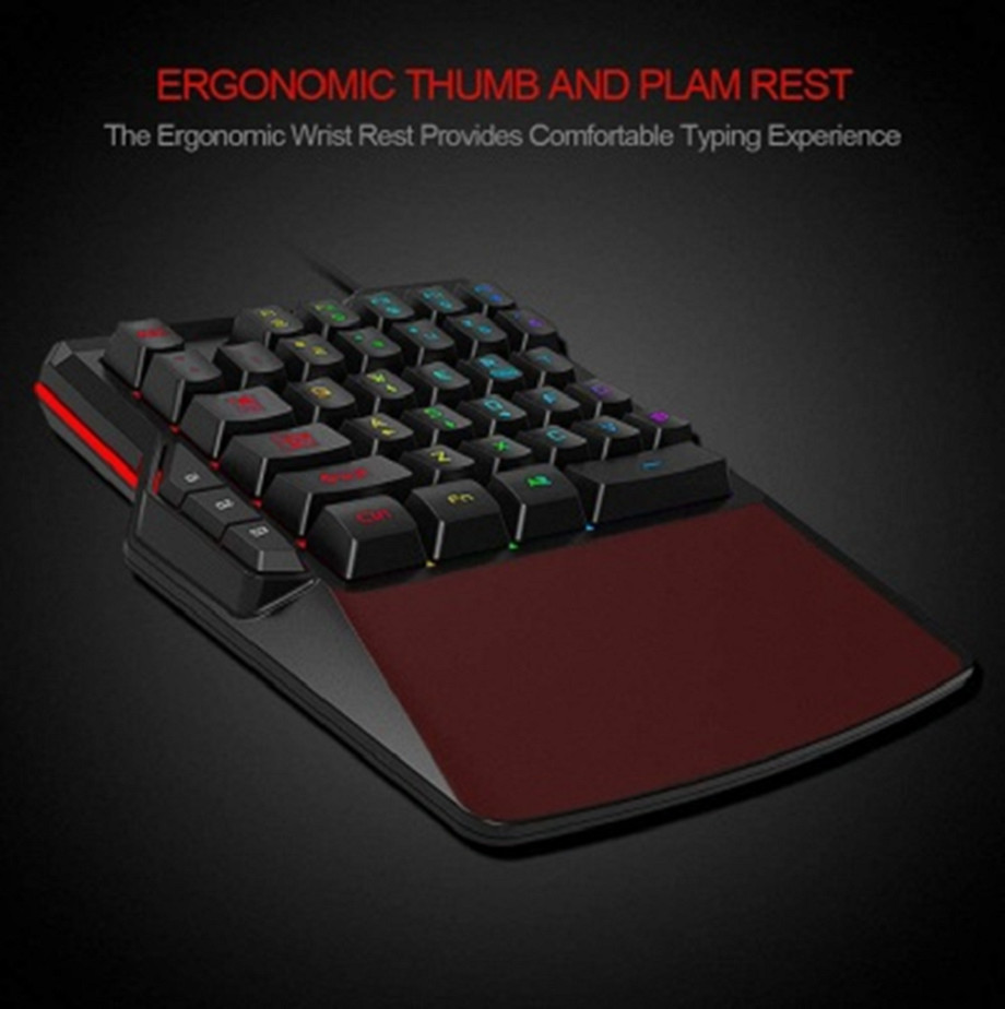 Ergonomic Design Wired Computer Keyboard 19-key Rollover Macro Function Iron Plate Counterweight Supports Monochrome / colorful Backlight