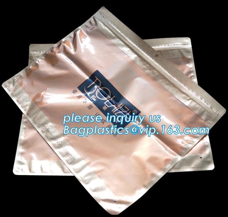 Food grade moisture waterproof aluminum foil Zip lockkk bag packaging bags for mask packing, dried seafood Zip lockkk bag with
