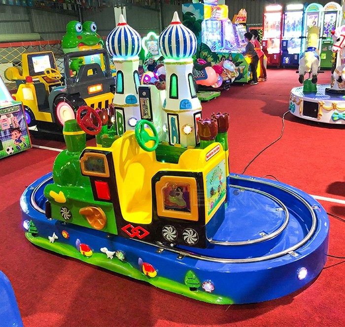 Coin Operated Round Castle Kiddie Ride Train Game Machine Funfair Games