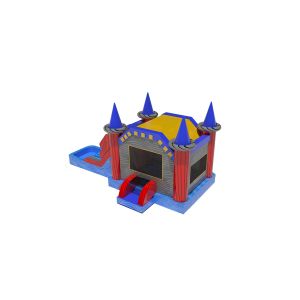 Inflatable Marble Wall Effect Bounce House With Slide and pool