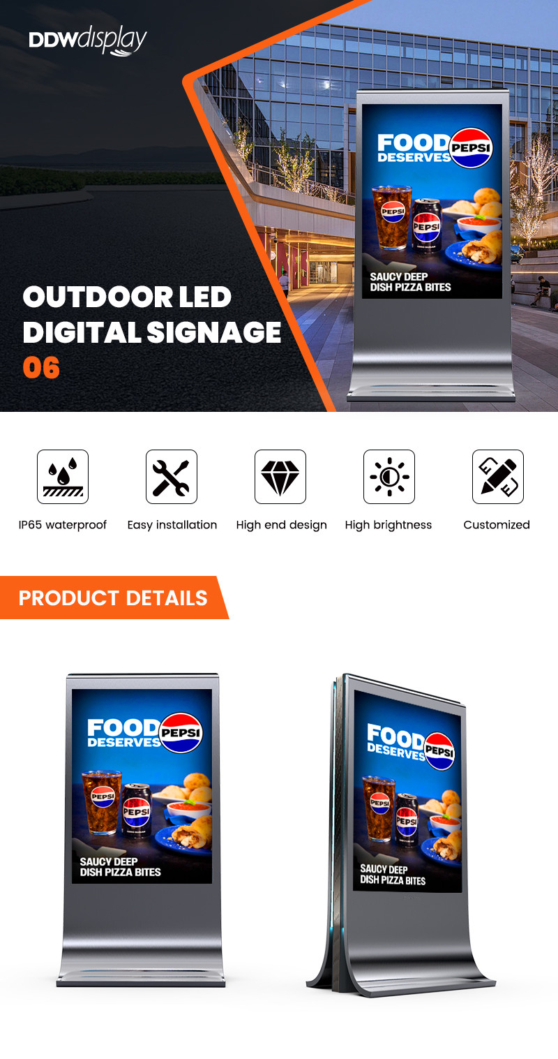 Easy installation 8000nits P4 P5 P6 P8 P10 mupi digital outdoor led signage display digital