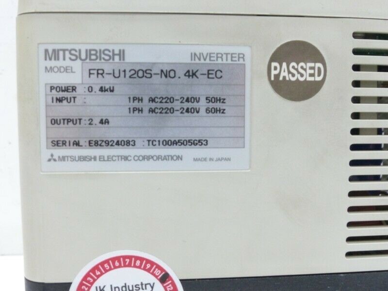 Mitsubishi FR-Z024-0.1K-UL INVERTER DRIVE VARIABLE FREQUENCY .1 HP .1 KW 3 PHASE FR-Z SERIES.NEW ORIGINAL.