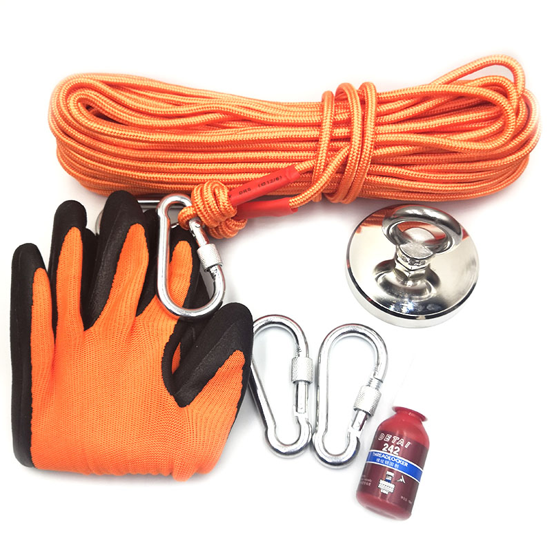 500LB Pulling Force Ndfeb pot Magnet /neodymium salvage magnet /fishing magnet kit