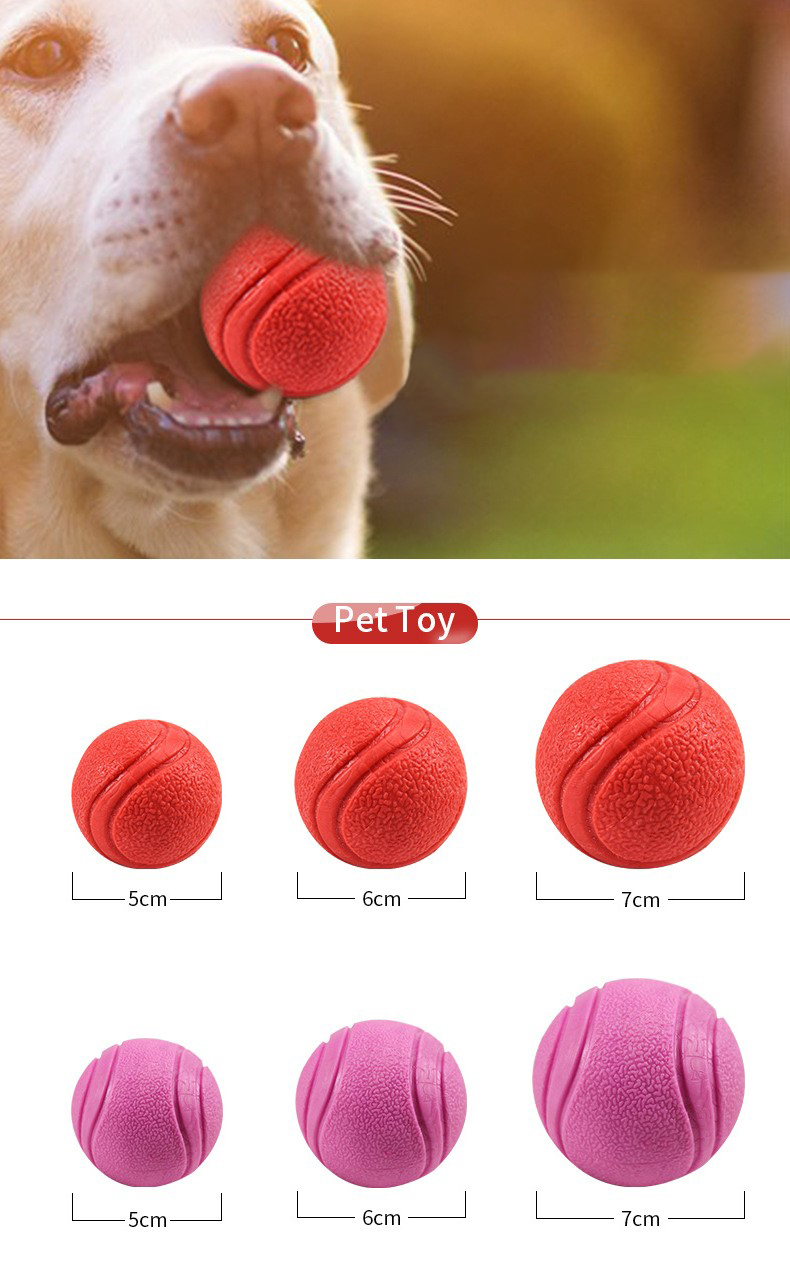 Dog Chew Toys Solid Rubber Balls Elasticity Teeth Cleaning Ball Diameter Solid Durable
