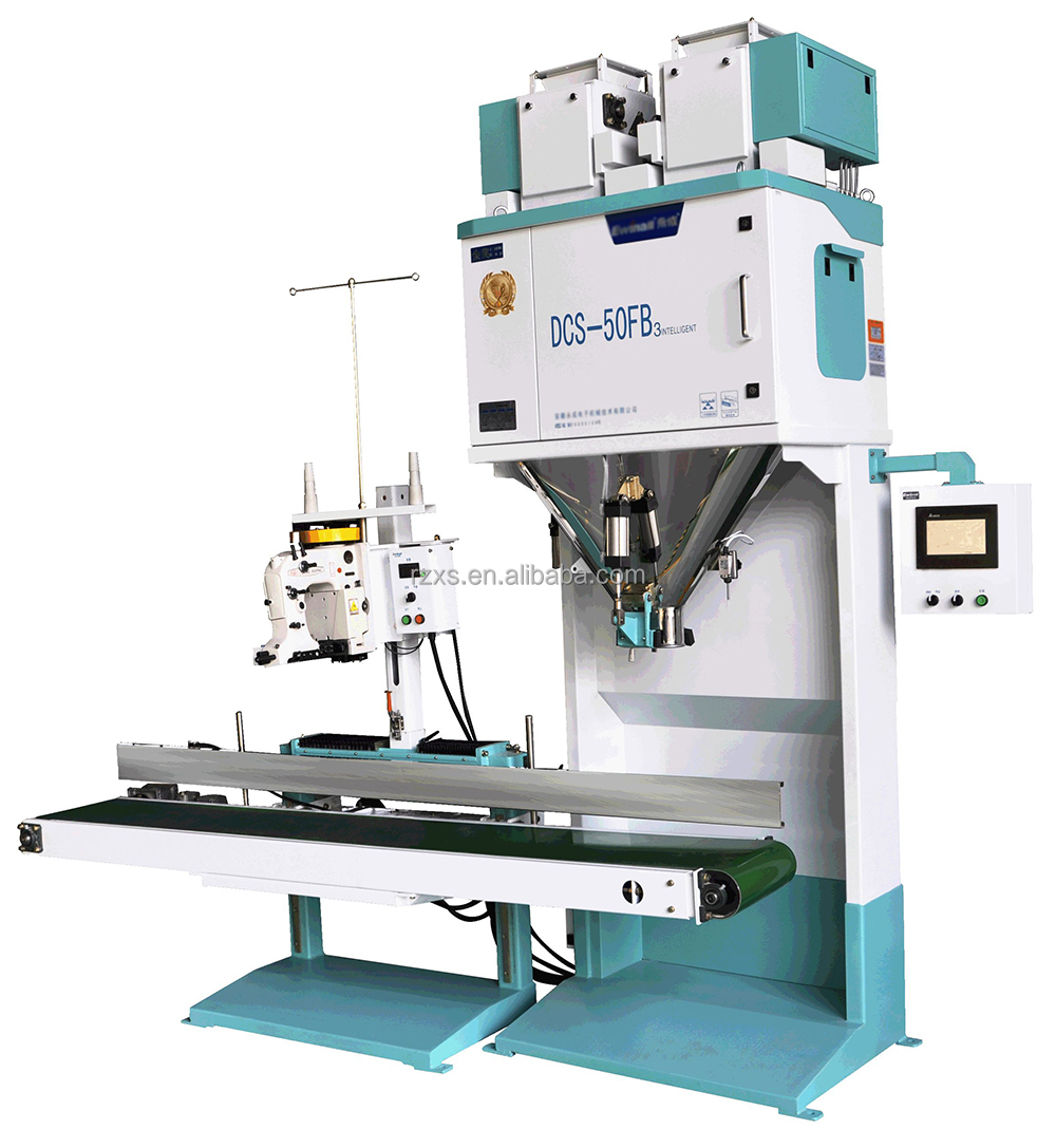 DCS-25 Fully Automatic Salt Bagging Granule Packaging Machine for 5kg 10kg 25kg 50kg Bags