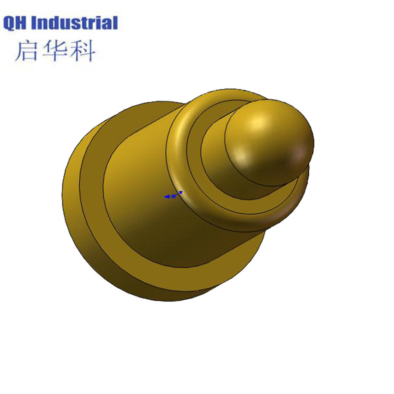 SMT 3.0mm C2700 Brass Ethernet Double Head Pogopin Brass Electronic Screw Contact Pin