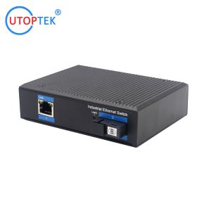UT11FP-SC20 unmanaged industrial 1x10/100Base-Tx POE+ 1x100M-Fx SC ethernet