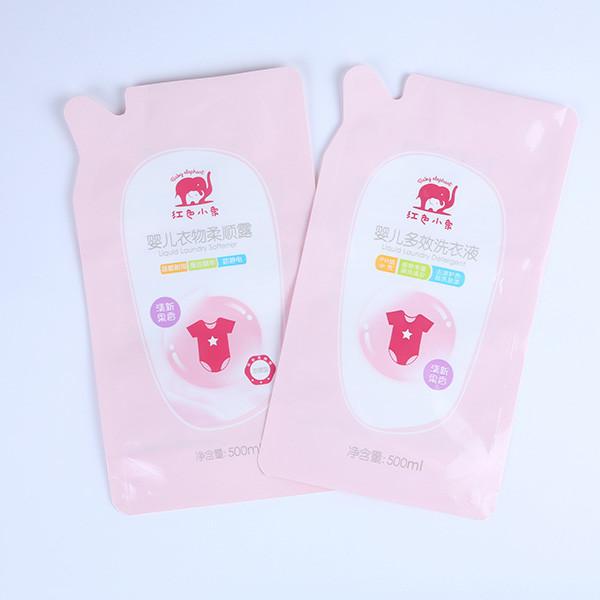 Double Sided Plastic 180mic Fluid Spout Pouch Packaging Laundry Washing