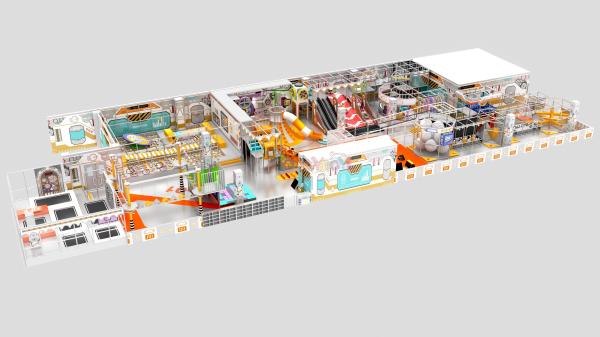 1000 Squares Indoor Play Center Playground High Childrens Indoor Amusement Park