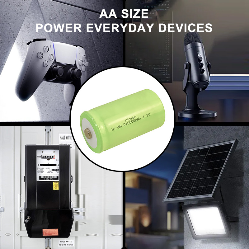 Hight capacity 10000mAh NIMH Battery 1.2V D Battery