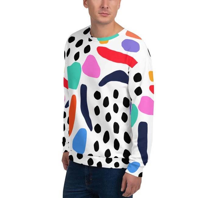 Custom Sublimation Crewneck Sweatshirt Breathable