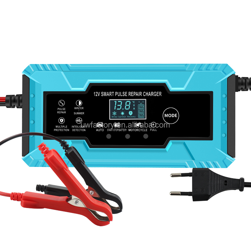 12V/24V 3-Stage Smart Motorcycle Battery Charger with Overcurrent Protection at Affordable