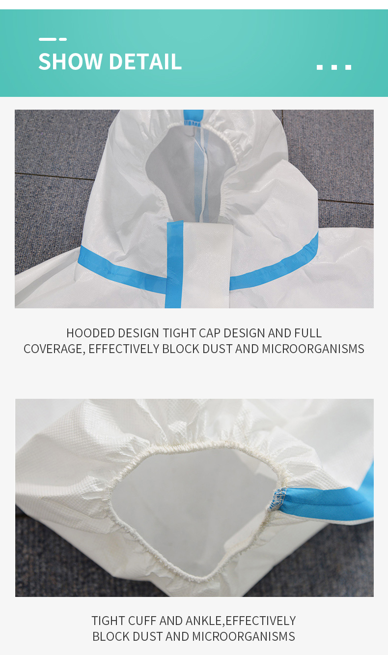 PPE Disposable Protective Full Body Suit Garments Superior Breathable