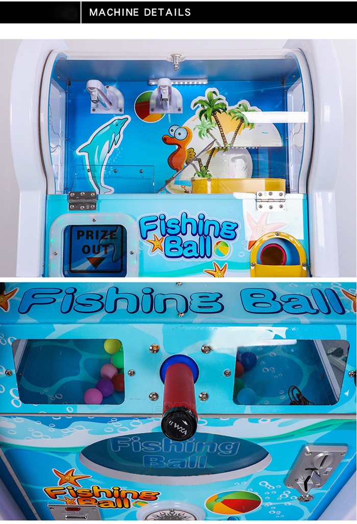 280W Coin Operated Lottery Game Machine Kids Catching Ball Machine