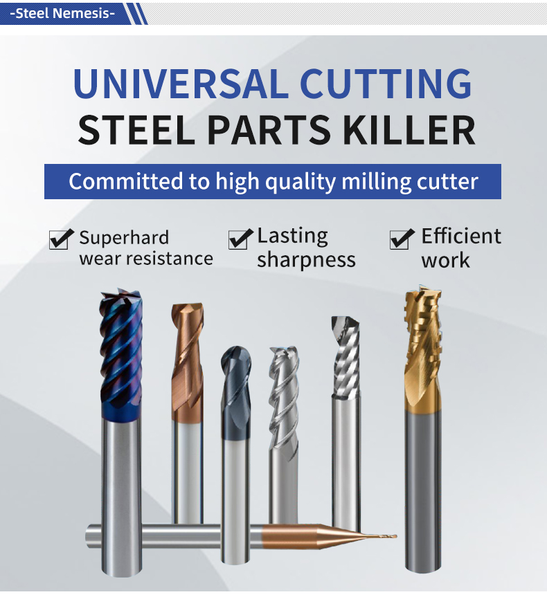 One Flute End Mill Cutting Tools CNC Custom Router Bits Cutter Tungsten Carbide for Wood Carbon Steel Cobalt Cast Coper Material