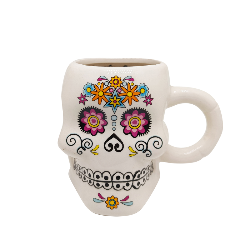 Creative Skull Mugs Halloween Ghost Festival Gifts Tiki Mugs 3D Cocktail Mugs with Handle North American Cups