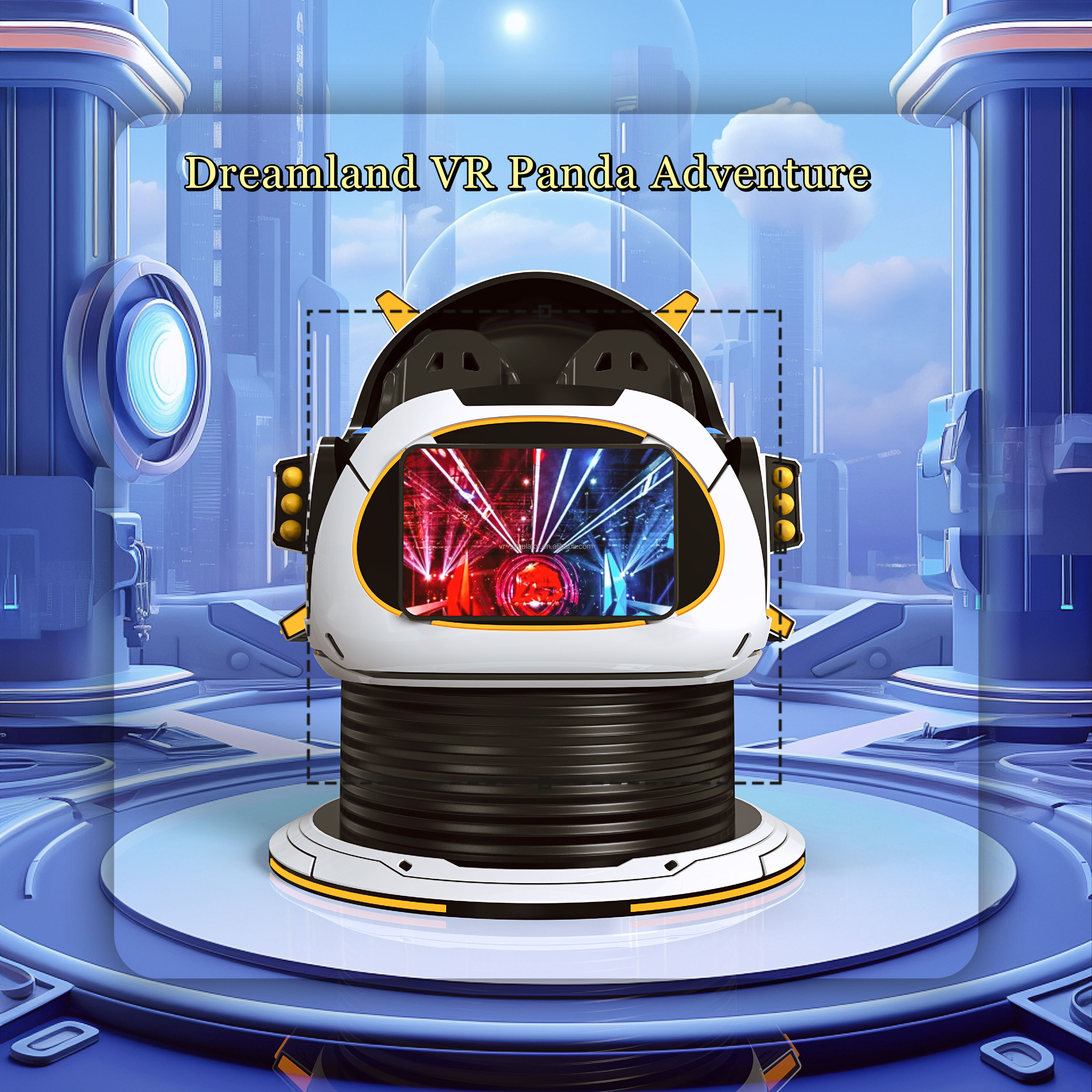 Dreamland 9D VR Panda Adventure Twin VR UFO 360 Virtual Reality Amusement Equipment 360 VR Chair