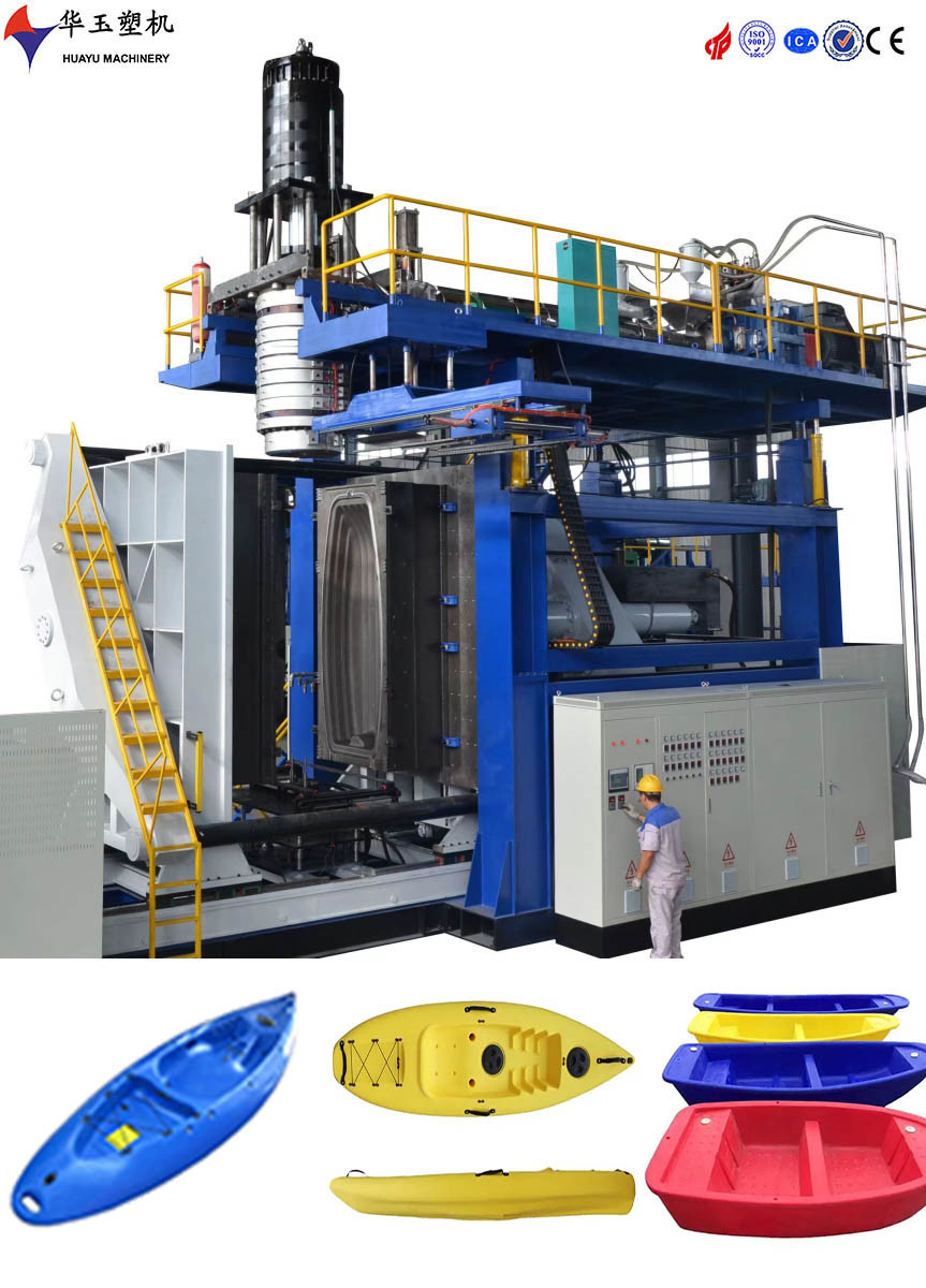 Plastic Hunting and Fishing Boat Kayak Blow Moulding Machine Easy to Operate 110MM*2 Screw Diameter