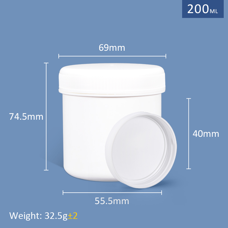 Clear White Butter Storage Small Plastic Jars Canning For Food Powder 30ml-1000ml