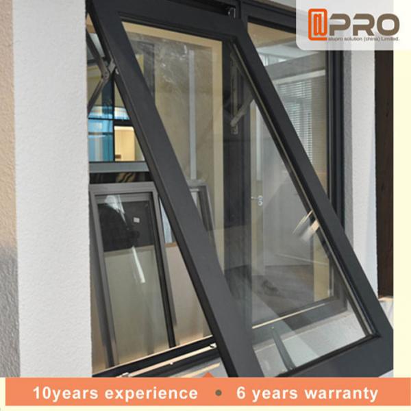 Quality Horizontal Aluminium Awning Windows Swing Open Style 1-2MM Profile Thickness top hung window opener top hung window pric for sale