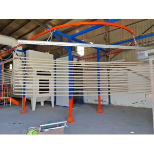 China Jordan Horizontal With Full-automatic Advanced Spraying Gun Surface Treatment Equipment For Power Supply Powder Coating Line on sale