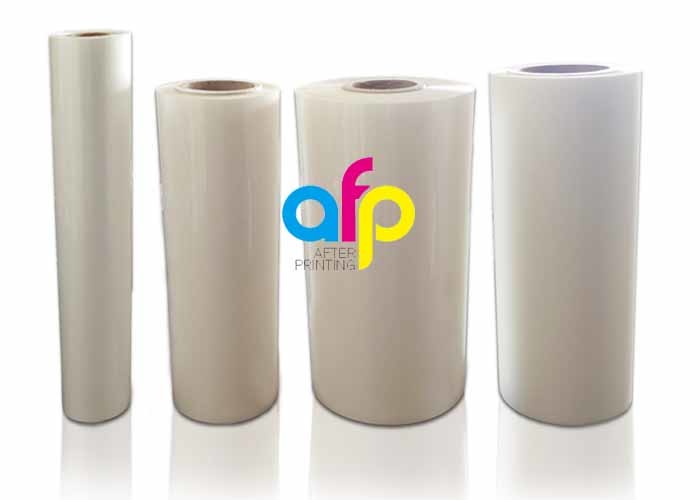 20 - 250 Mic Laminating Film Roll , Custom Size PET Gloss Laminating Film