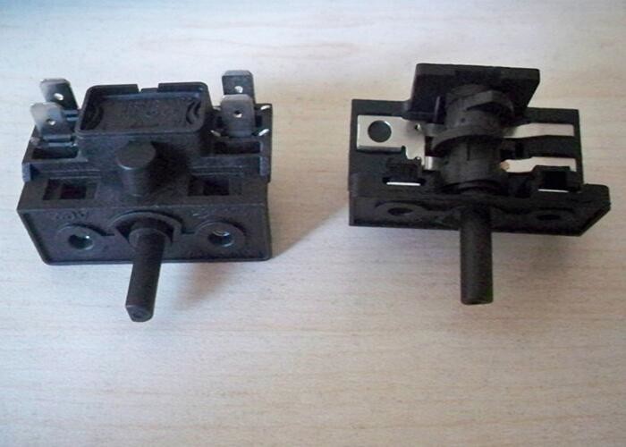 Mini Oven Selector Switch Pa66 Iron Terminal 16A Black 4 Heat Output