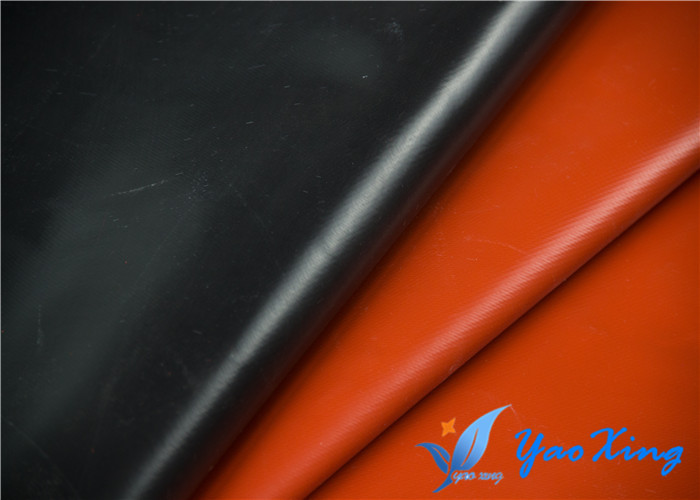 Red Silicone Rubber Coated Fiberglass Fabric For Flexible Expansion Joint