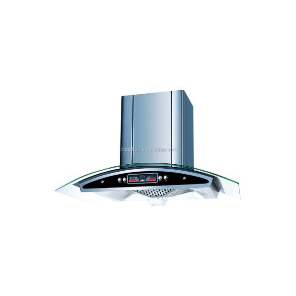 Stainless Steel Glass Arc Chimney Hood Electric Wall Mounted Range Hood Low