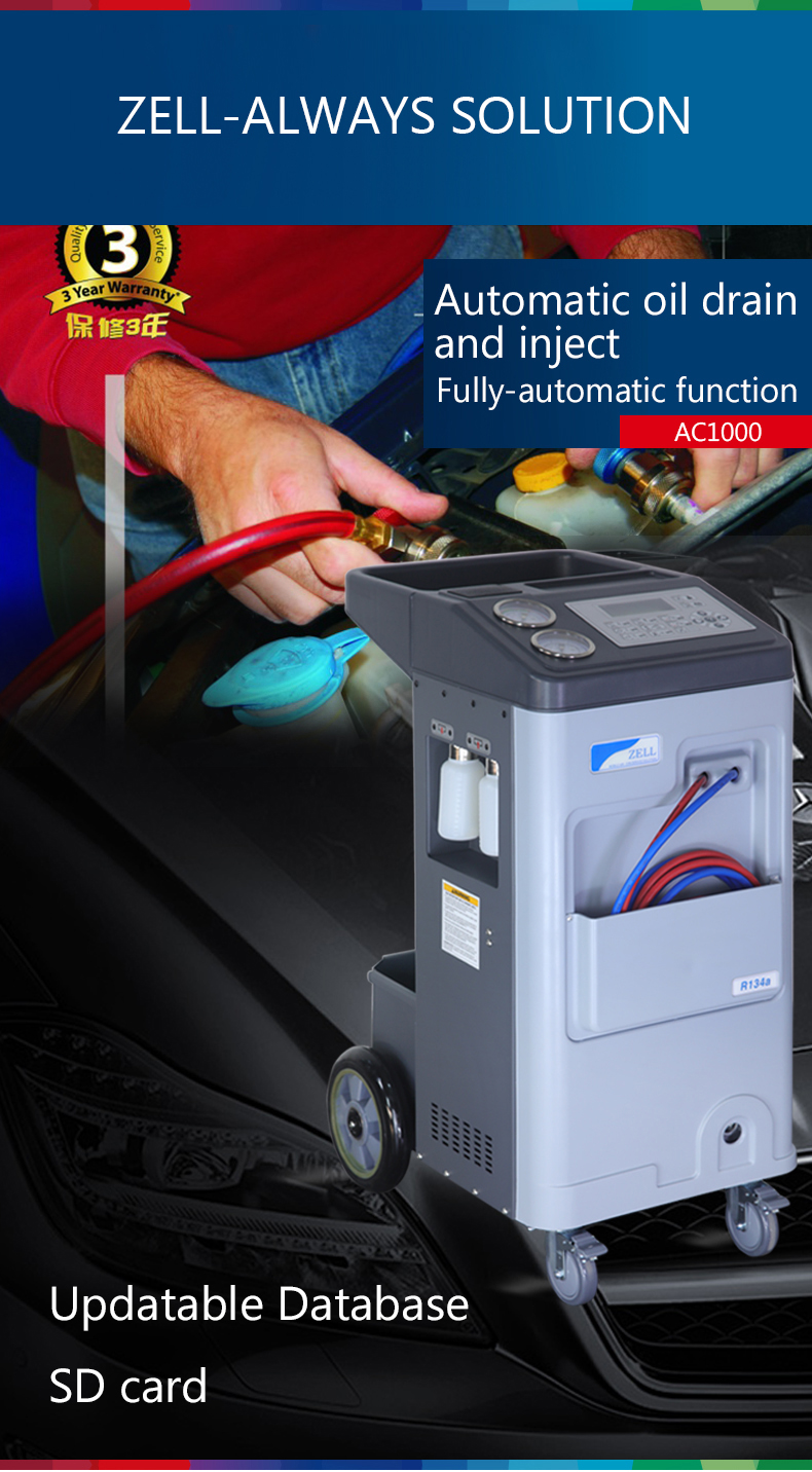 AC R134a Refrigerant Air Conditioning Recovery System Equipment 75Micron