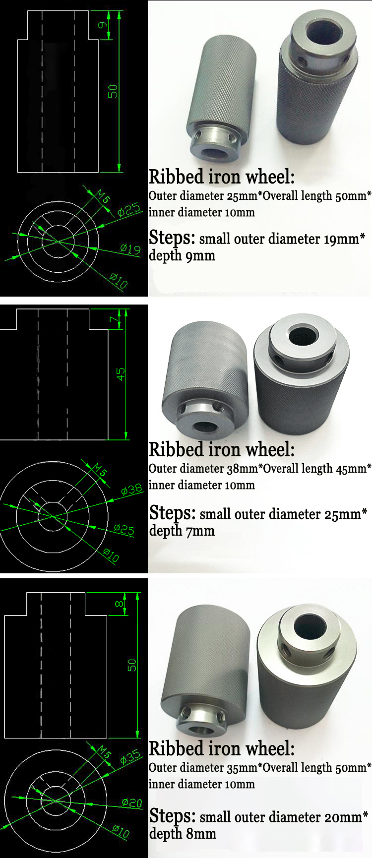 Customized Wire Feeding Wheel Aluminum Core Encapsulated Roller Pulley Guide Wheel Driving Wheel