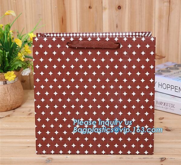 Luxury paper bags with handles Different Sizes,250gsm art paper shopping carrier bag custom printing with handle rope