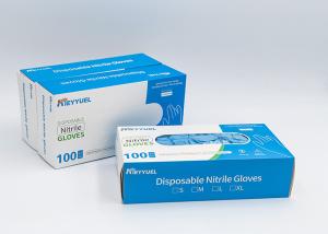  Disposible Powder Free Safety Examination Nitrile Gloves With Customized Color Manufactures