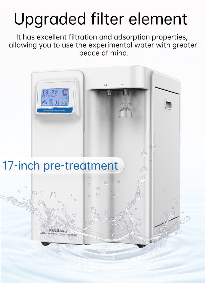 Type I Water UPSY Series 10 -200 Liters Per Hour Ultra Large Screen Intelligent Laboratory Level Ultra Pure Water Equipment