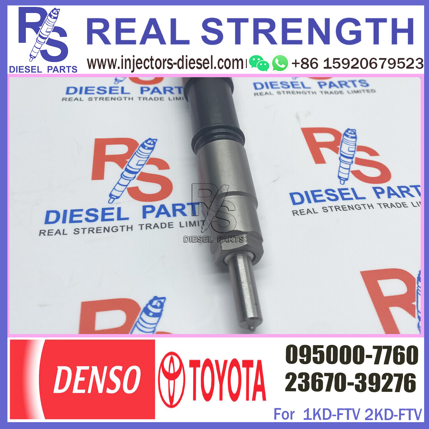 Diesel Fuel Injector 23670-29276 2367030300 095000-7760 for Toyota Hiace Hilux