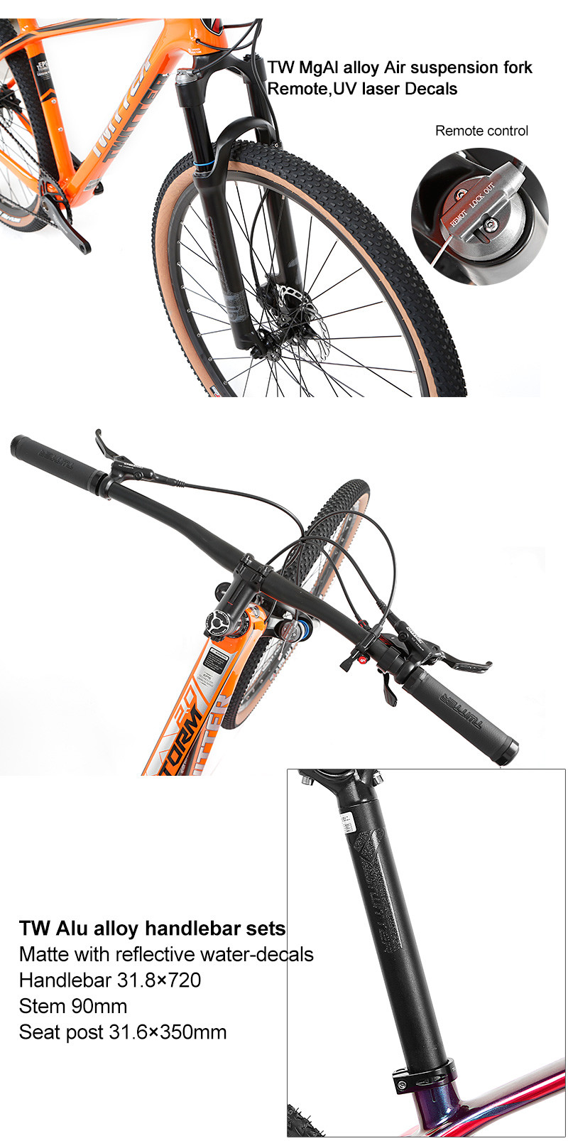 27.5 29er Carbon Firber Mountain Bike STORM2.0 RETROSPEC 13 Speed Groupset