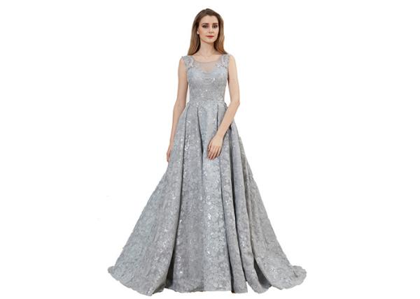 Zipper Backless Middle Eastern Evening Dresses , Hand Beading Sequin Long