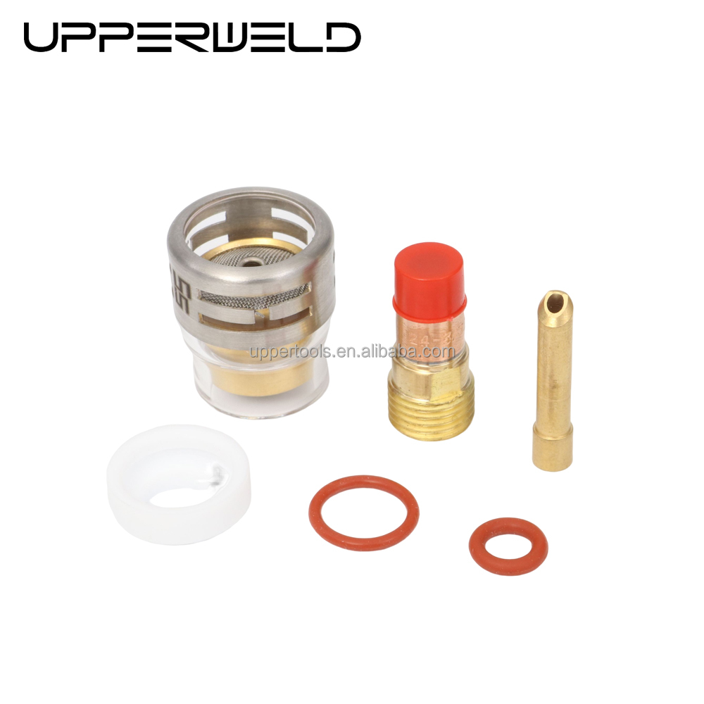 Gas Lens Wedge Collect Pyrex Glass Cup Kit 2.4mm Clear for WP17 18 26 Welding Torch