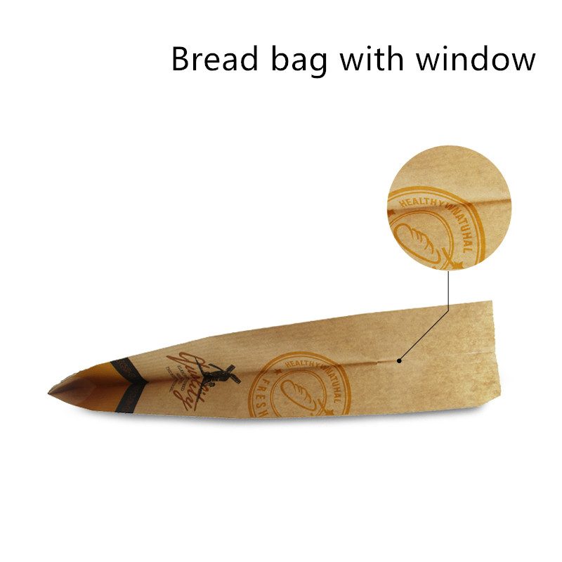 Disposable PE Coated 50gsm Bread Packaging Paper Bags