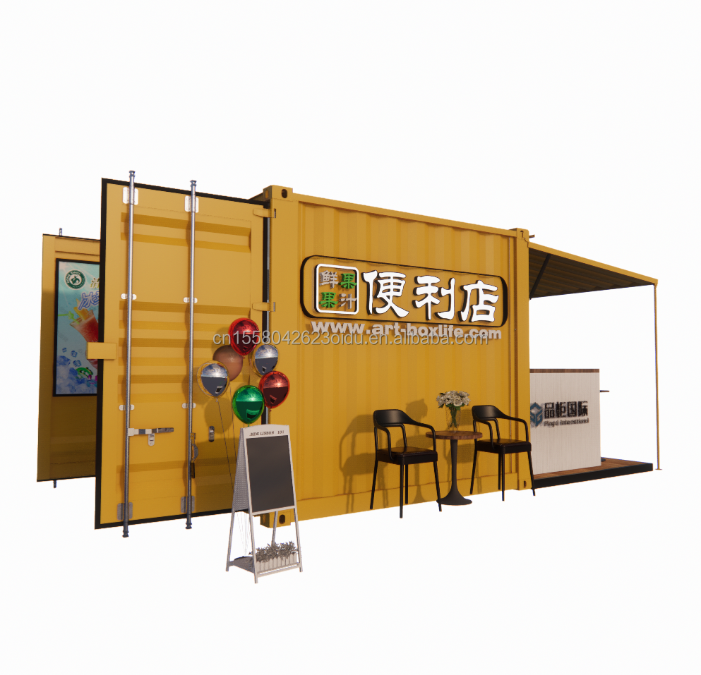 Customized Color Easily Installation Prefab Houses 10 ft Flat Pack Living Containers for Dining within Modular Homes