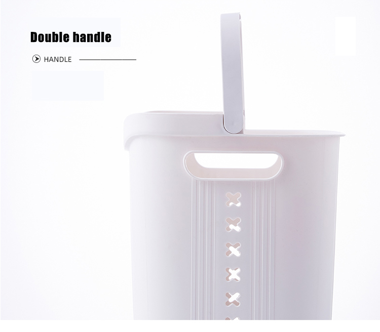 Magnetic PP PE Tall Plastic Laundry Hamper Space Saving Washing Basket