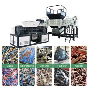 Double Shaft Scrap Metal Shredder Plastic Shredder Machines Multi Function