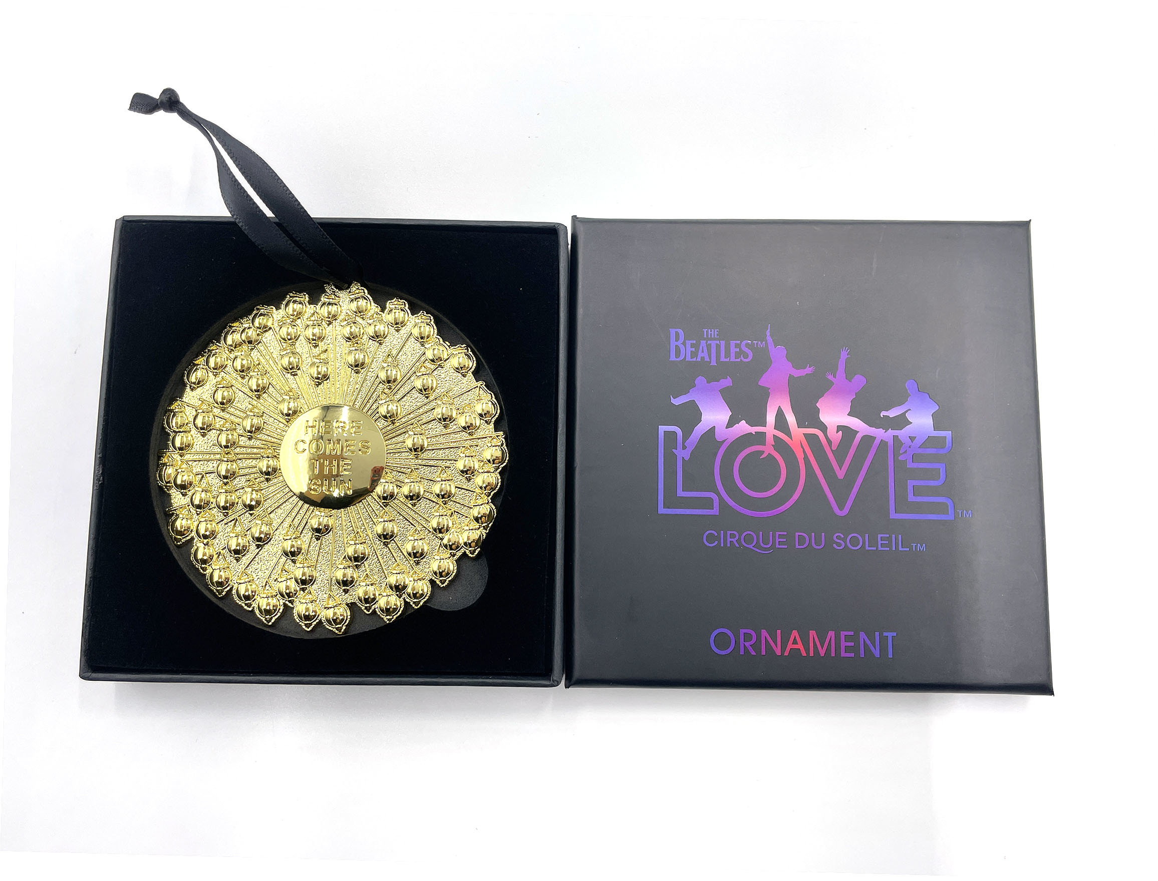 Customized Shiny Gold BEATLES Event's Ornament Sandblasting Decorations With Velvet Handmade Box