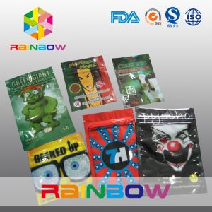 Three Side Seal Herbal Incense Packaging / Spice Potpourri Zipper Bag