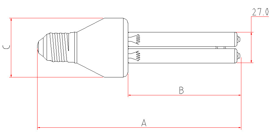 15/25W UVC Germicidal Lamp , 110V/220V Uvc Ozone Light Bulb