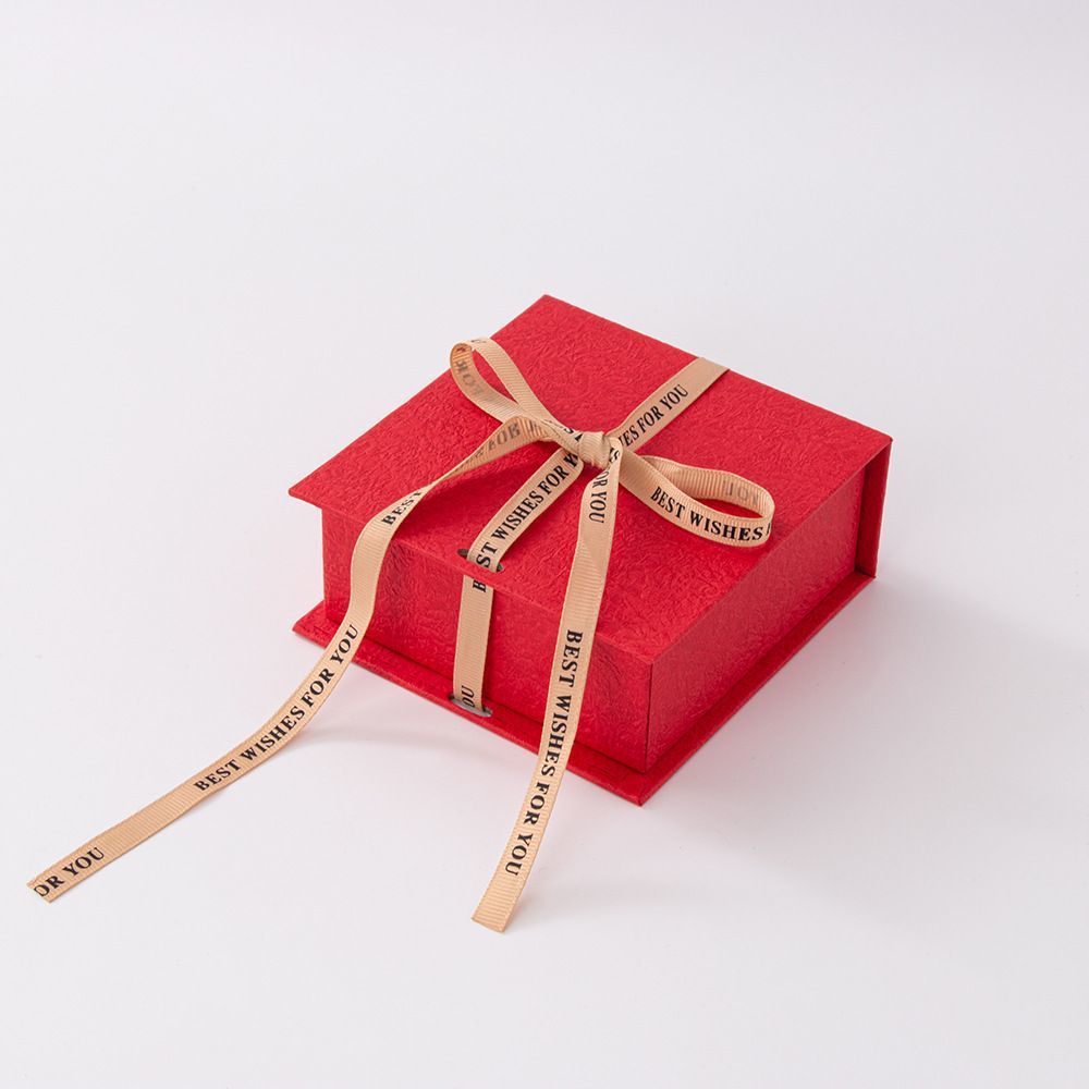 Book Type Ribbon Closure Custom Paper Packaging Carton Box, Cosmetic Jewelry Luxury Cardboard Gift Boxes Paper-Gift-Box